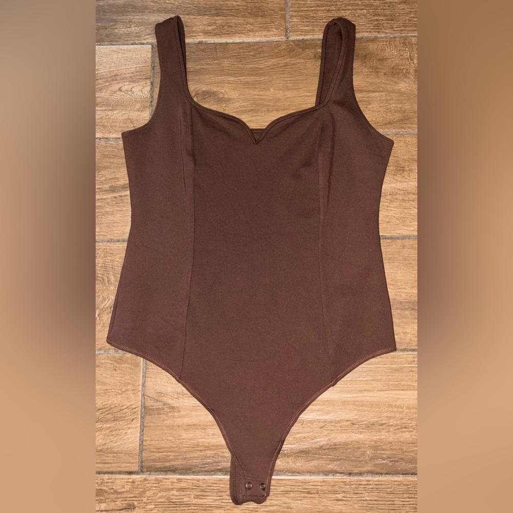 Abercrombie & Fitch Ponte Corset Sweetheart Bodysuit